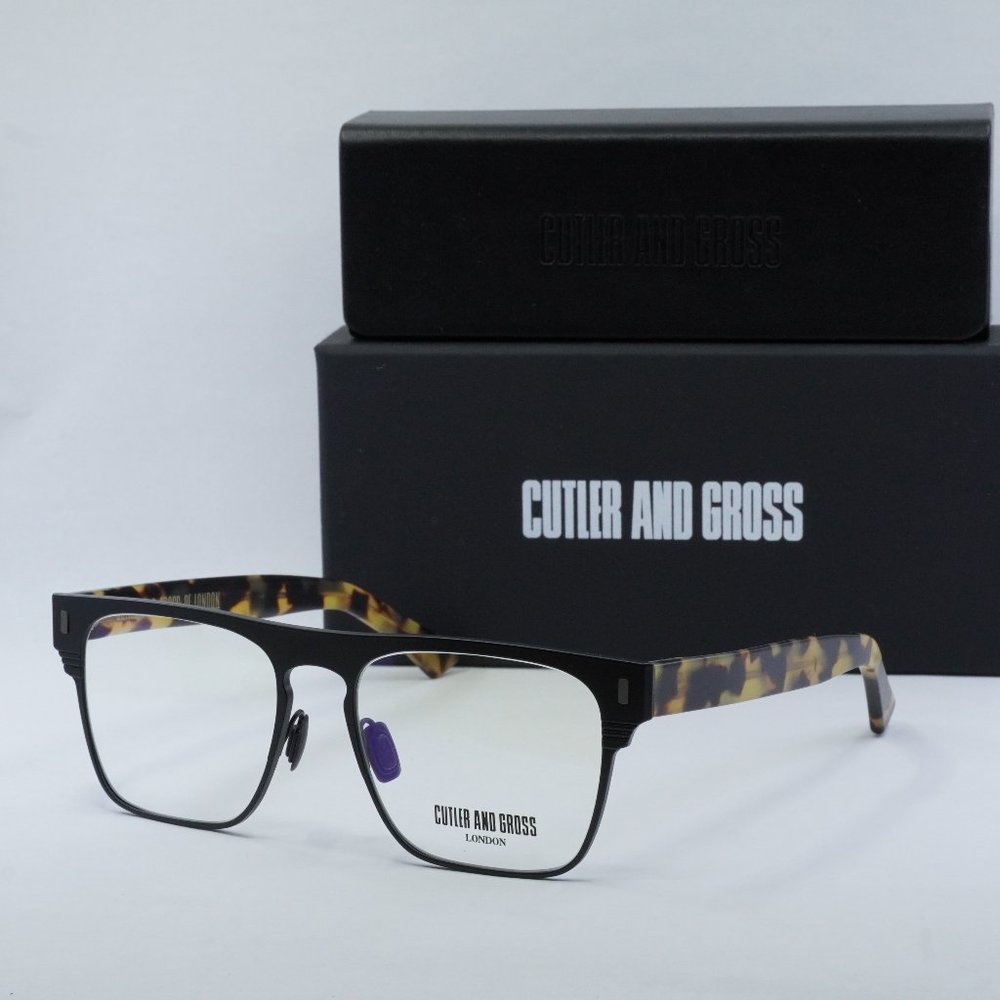 FINAL PRICE CUTLER AND GROSS CGOP136656 003 MATTE BLACK EYEGLASSES